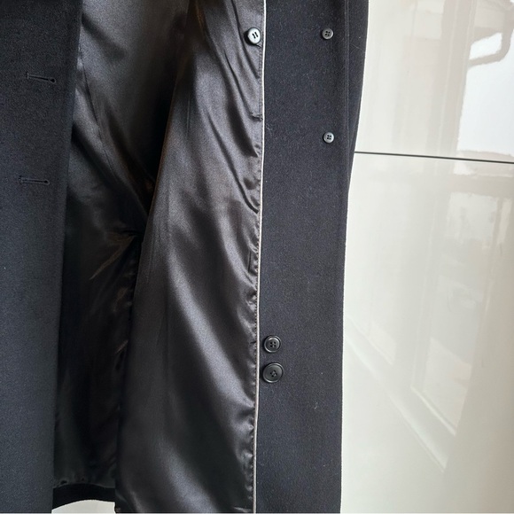 Forecaster of Boston Wool Long Coat Black 3 Button Dressy Formal Size 14 Warm - Picture 9 of 9